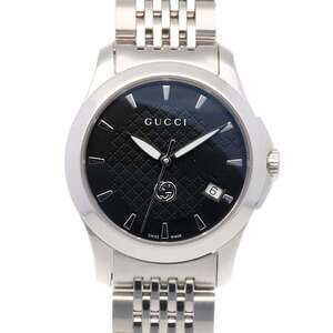 Pre-owned Gucci G-Timeless watch, stainless steel, 126.5mm quartz movement, w...